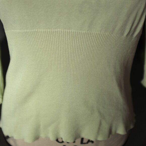 Reitmans light green 100% cotton knit wrap style sweater size S - Picture 4 of 7